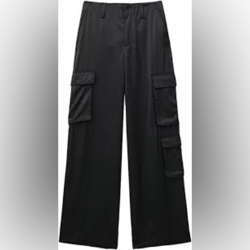 COPY - Satin high-waist cargo trousers